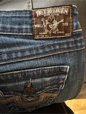 TRUE RELIGION VINTAGE World Tour Billy Seat Y2K 28 Designer Jeans